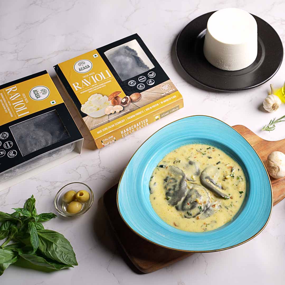 mushroom ravioli by acasa