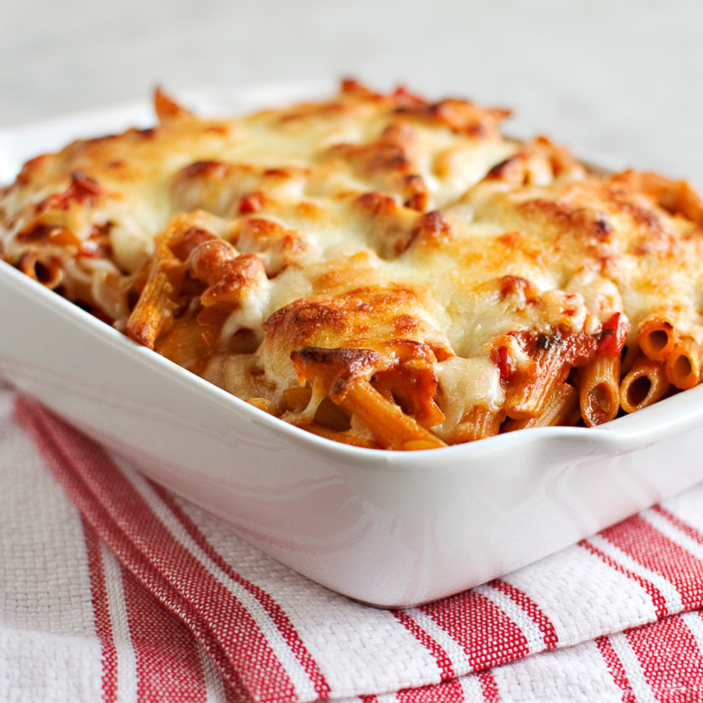 Cheesy Baked Penne with Arrabbiata