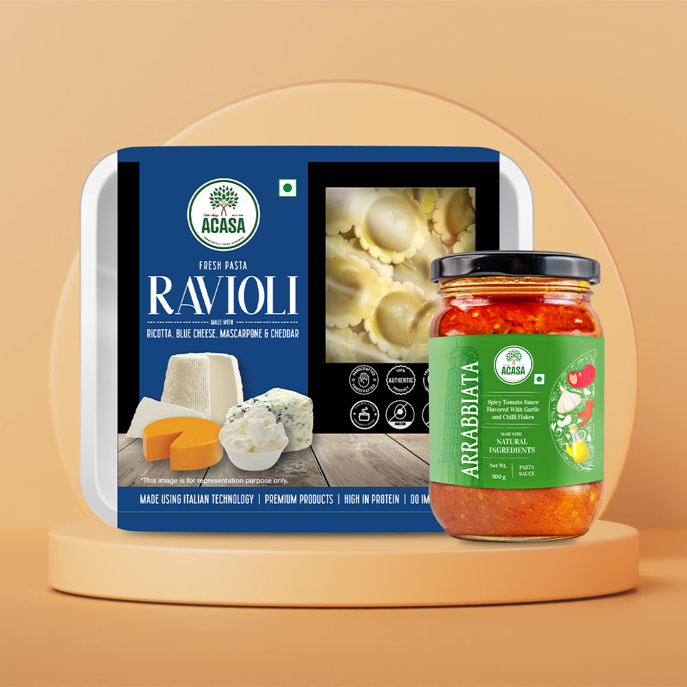 
                  
                    Four Cheese Ravioli & Arrabbiata Sauce Duo
                  
                